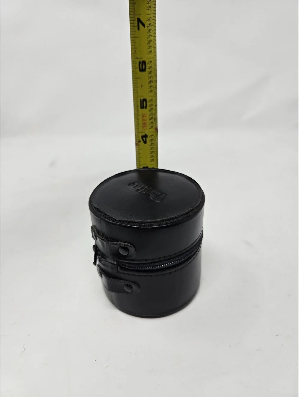Vintage Vivitar Black Faux Leather Camera Lens Case / Protective Cap